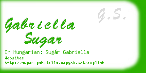 gabriella sugar business card
