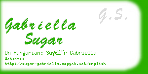 gabriella sugar business card